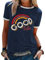 WIEIYM Damen Good Vibes T-Shirt Kurzarm Rundhals Regenbogen T Shirts Sommer Oberteil Frauen Lässig Bluse Sport Tops(Marine,M)