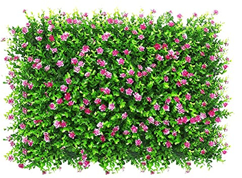 ZQLALA Künstliche Efeu-Hecken Paneele, 60 cm x 40 cm, Kunstrasen-Matte, Sichtschutz, Graszaun, Kunstpflanze, Wandhintergrund Zuhause, Garten, Hinterhof, Hochzeitsdekoration