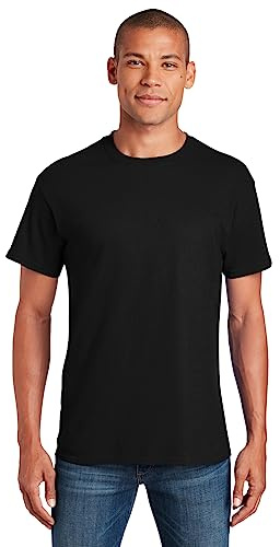 Gildan Blank T-Shirt - Unisex Style 5000 Adult, (Black), Medium
