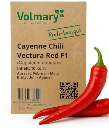 Cayenne-Peperoni Vectura® 'Red', F1 (Fireflame) - Portion Samen (10 Korn)