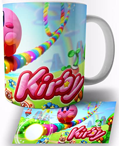 TusRelojes Kirby And The Rainbow Curse Taza de Ceramica Blanca 325ml Mug
