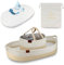 Kenuak® Cesta Fascatoio per Bambini, Cestino per Neonati Portatile con Materasso Impermeabile, Cestino Fasciatoio con Materasso Impermeabile e Rivestimento Sfoderabile, Moses Cestino (beige)