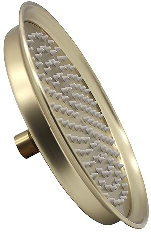 Replacement Shower Head, 9 inch Rainfall Shower Head, Large Fixed Shower Head Only, 304 Stainless Steel Bathroom Rainfall Showerhead Brushed Gold - GETSHOWERSET