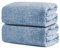 SEISSO Lot de 2 Serviettes de Bain Drap de Bain Extra Absorbantes et à Séchage Rapide pour Salle de Bain Grande Serviette de Bain en Fibre de Bambou (30%) 88×160 CM,Violet