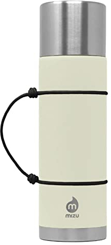 Mizu D7 Bottle Weiß - Doppelwandige robuste Edelstahl Thermoflasche, 640ml, Größe 640 ml - Farbe Chalk