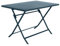 Hespéride - Table de Jardin Pliante Rectangulaire Greensboro Pétrole - 4 Places - Acier Traité Epoxy Traitement Antirouille Renforcé