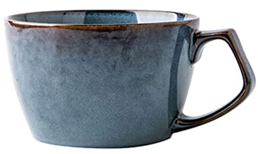 Cusstally Tasse créative Tasses à café Céramique Personnalité Tendance Marque Tasse Littéraire Simple Tasse en Céramique Tasse À Eau Gros Ventre Tasse Petit Déjeuner Tasse