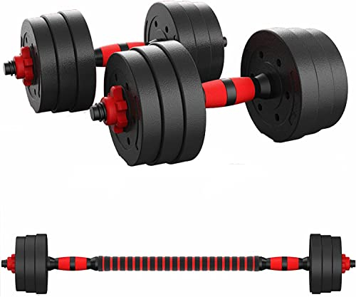ZENO Dumbbells Set Adjustable | Dumbbell Sets for Men | Weights Set | Adjustable Dumbbells Set | Gym Weights | Includes Barbell | Great for Bicep Training & Tricep Training (10, Kilograms)