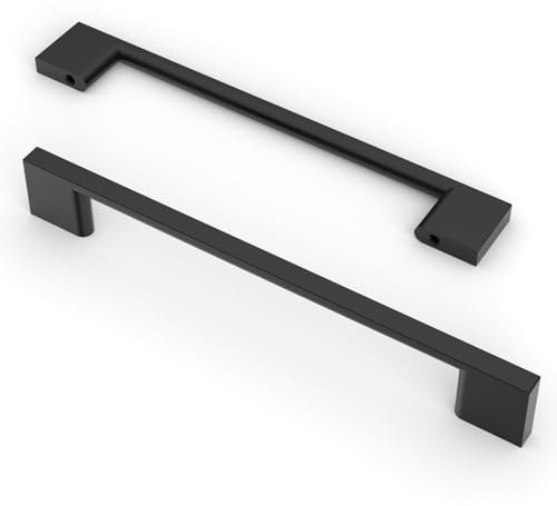 9BUILD 10 Stück Schrankgriffe Schwarz Lochabstand 160mm Griffe für Küchenschränke Möbelgriffe Küchengriffe griffe möbel Küchenschrank Schranktürgriffe EU0035