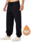 ineepor Jogginghose Herren Baumwolle Thermo Dicke Breite Jogginghosen Baggy Warme Fleece Gefütterte Weit Gym Sporthosen Winter Track Pants mit reißverschluss Taschen