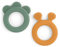Done by Deer 4329099 Beißring 2er Set Silikon - Deer friends ocker/grün