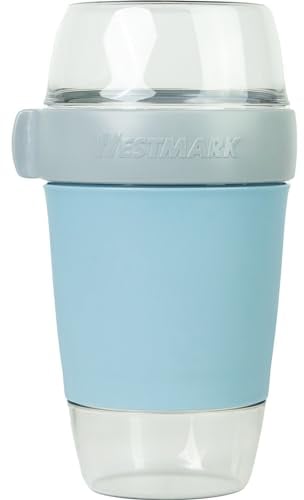 Westmark Lunchpot – praktischer Becher to go, ideal für Essen wie Müsli, Porridge, Suppe und Salat, Mikrowellen- und Tiefkühler-geeignet – 1150 ml, BPA-frei, Blau