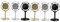 Ciieeo 6pcs Vintage Microphone Model Realistic Retro Style Props for Educational Toys Stage and Themed Parties Chic Design