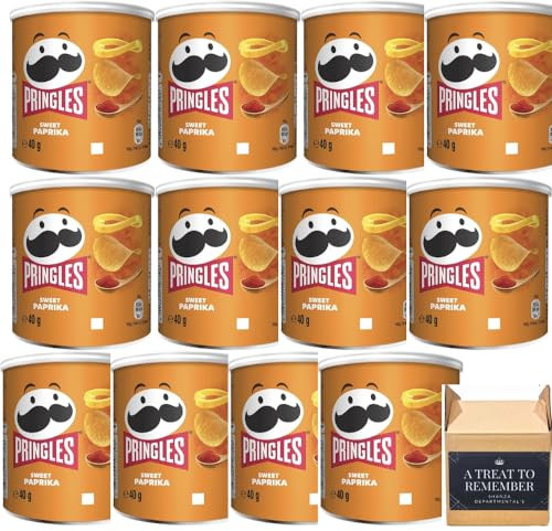 Pringlas Crisps Pop & Go Tubs 40g (Pack 12) (Sweet Paprika)