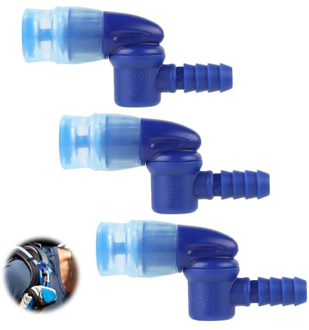 3pcs Bite Valve Replacement for Camelbak, Mouthpiece Replacement for Camelbak Hydration Pack Valve Replacement Parts for Camelbak & Osprey Hydration Bladder (Blue)