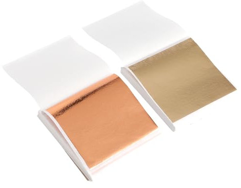 Hojas de Imitación de Pan de Oro,200 Hojas Papel de Oro Papel de Oro Manualidades para Proyectos de Arte Decoración Artesanal DIY Crafting Decoration de Uñas