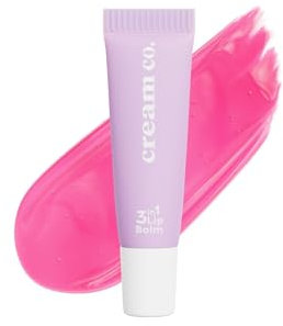 cream co. 3in1 Lippenbalsam mit Hyaluron, Ceramid & Sheabutter, Vegan Tinted Lip Balm für Feuchtigkeitsspendender & Barriere Reparierend, Lippenpflege zum Schutz vor Trockenen Lippen, Kaugummi