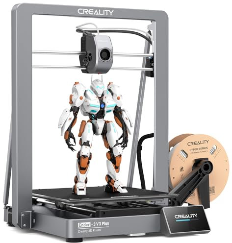 Creality Ender 3 V3 Plus 3D Printer, 2024 New Version 600mm/s High-Speed Auto Leveling Direct Extruder Quick-swap Tri-Metal Nozzle Ender 3D Printer Large Print Size 11.8x11.8x13.0in