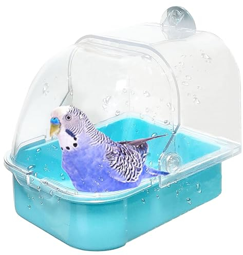 Bain d'oiseaux, pour cage, 1 pièce, multifonction, pour perroquet, baignoire, douche, cage à oiseaux, accessoires pour petits oiseaux, perruches, perroquets, calopsittes, hamsters