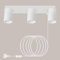 TaFiCo Aplique Pared con Enchufe y Interruptor 3 Focos Blanco GU10 - Lampara de Pared con Cable Moderno Giratorio 350° - Apliques Pared Dormitorio Salón Pasillo Pintura Mural - Sin Bombillas