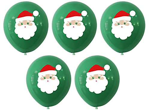 TianWlio Weihnachtsverkleidung Heimdekoration Partyzubehör Santa Dekoration Latex Bedruckte Weihnachten Weihnachten Zuhause Luftballons Luftballons Weihnachten Merry Christmas Party (C One Size)