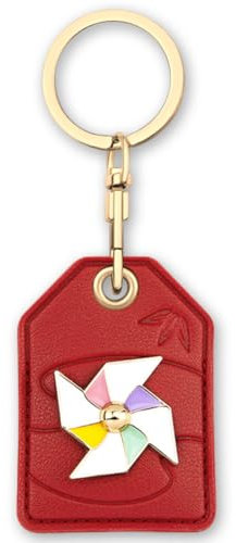 AXFEE Scheckkartenhülle, Keyring Schutzhülle, Kompatibel mit AirTags, Leder Hülle Schlüsselanhänger Case, EC Kartenhülle Ausweis für Bankkarten, für Männer/Frauen/Kind