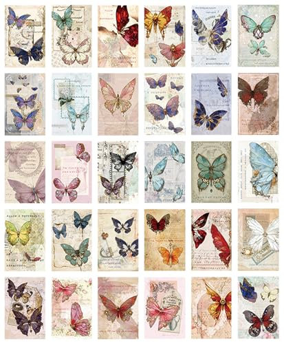 ZPPLD Postkarten,Leuchtende Postkarte,Fluoreszierende Postkarte,Postkarten Vintage,Schmetterling Postkarte,Postkarten Set Vintage,Postkarten Vintage,Postkarten Retro,Vintage Landschaftsmalere