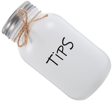 Glass Saving Bank 1000ml White Money Bank for Adults