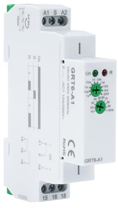Buyweek Verzögerungsrelais GRT6-A1 Einschalten Verzögerung Zeitrelais Mini-Einschaltverzögerungsrelais 35mm DIN-Schienentyp Relais AC230V