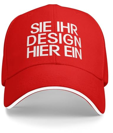 velquessa Personalisiertes Baseball Cap für Herren Damen, Trucker Cap mit Text, Foto, Logo – Design Deine eigene Unisex Kappe für Sport, Laufen, Golf, Outdoor – Verstellbare Mesh Cap