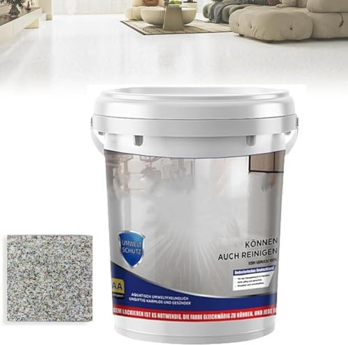 WANWEN Epoxy Colored Sand Floor Paint, High-Gloss Marble Effect Epoxy Floor Paint, Epoxy Colored Sand Self Leveling Coating, Concrete, Tiles, Marble (a)