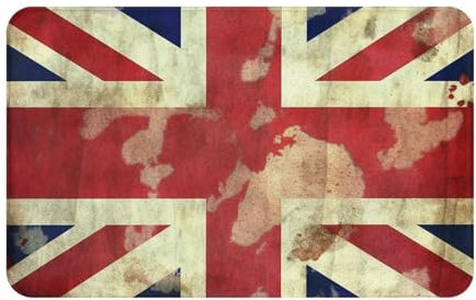 Resistente Entrata Zerbino Vintage Union Jack British Flag, Tappetini, Esterno, Interno, Cortile, Antiscivolo Tappeto da Bagno 40X60cm