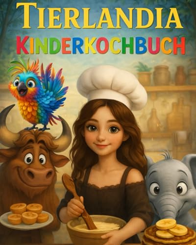 Tierlandia Kinderkochbuch – Kochen & Backen mit Spaß: 34 einfache, gesunde Rezepte für Kinder ab 4 Jahren: Frühstück, Hauptgerichte, Snacks & Süßes zum Mitmachen und einer kleinen Kurzgeschichte