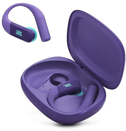 JBL Endurance Peak 4 - True Wireless Noise Cancelling Sport Earbuds, Up to 48Hrs Total Playback, Water & dust Proof (IP68), Secure fit with TwistLock™ Design, & 6 mics for Perfect Calls (Purple/Teal)