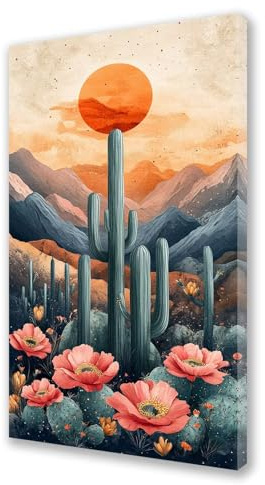 Malen Nach Zahlen Kaktus,Blume Malen Nach Zahlen Kinder Anfänger,Paint by Numbers ab 5-10 Jahre Mädchen Geschenke,DIY Ölgemälde Set mit Pinseln Acryl Leinwan,Home Wanddeko Wohnzimme 70x140 cm L303