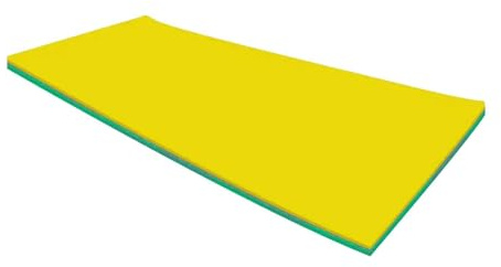 KIXZSAZ Tapis Flottant Premium insubmersible pour la Plage, Le lac et la Piscine. Matelas de détente extérieur Confortable. Tapis de Bain insubmersible pour Piscine. Jouet Surf, Jaune Vert