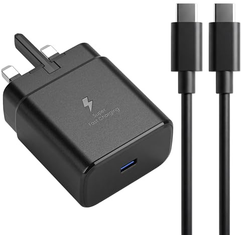 Samsung Fast Charger 45W,Samsung USB C Charger Plug and Cable 1M USB C to Type C Charging with 1M/3.28FT Type C Charging Cord for Samsung Galaxy S25 S24+/Ultra/S22/S21/S20/Note10/20,