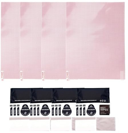Trpoey 4 unidades A4 HD Protector de pantalla para recortar, protector de pantalla para GPS, cámara, reloj, tableta, antihuellas, universal, resistente a los arañazos