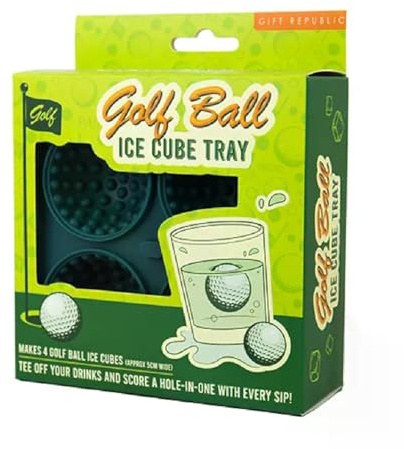 Golf Ball Ice Cube Tray – Make 4 Realistic Golf Ball-Shaped Ice Cubes | Fun Golf-Themed Silicone Mold for Drinks, Parties & BBQss