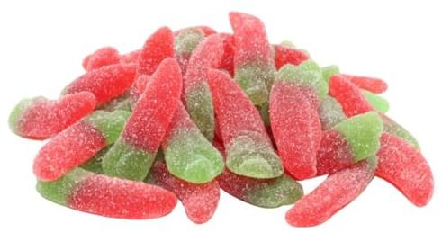 Gummilicious Crystal Hot ’n’ Sweet Peppers 500g – Halale Fruchtgummis