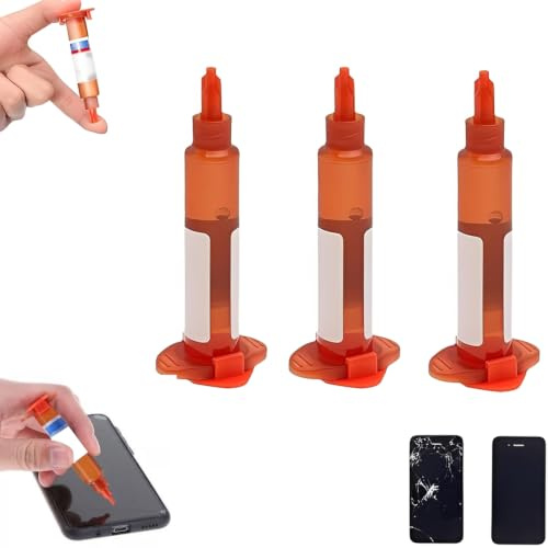 3 Pezzi Colla Schermo Cellulare,5 Ml Super Forte Adesivo Uv Ottico Trasparente, Riparazione Dello Schermo Per Lcd Rotto Riparazione Crepa Dello Schermo Mobile Strumento Di Vetro(B)