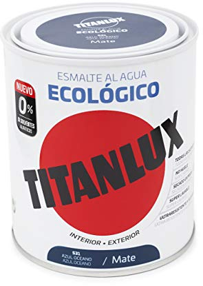 Titanlux Ecológico Esmalte al agua mulisuperficie Mate Azul Océano 750ml