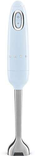 SMEG Handheld Immersion Blender 5 Speeds with Turbo Boost Stainless Steel Blades Nonslip Ergonomic Handle HBF11PBUS Pastel Blule