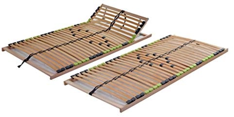 DaMi 7-Zonen Lattenrost Basic KV, mit 5 Härtestufen, Made in Germany, aus edlem Buchenholz, 28 Leisten, zur Selbstmontage, extrem hochwertig & stabil, für alle Matratzen geeignet, 80x200 cm