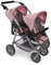 Bayer Chic 2000 689 15 Puppenwagen Tandem-Buggy Vario, Melange grau-rosa, 71 x 47 x 79 cm