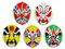 Holibanna Opéra de Pékin chinois masque scène performance partie cosplay accessoires accessoires Halloween fournitures de Noël 5 / 6pcs (style aléatoire)