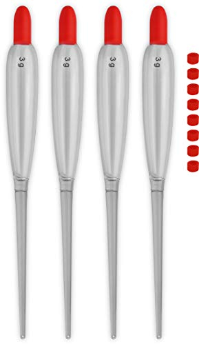 Allround Clear Laufposen Transparent inkl. Silikon-Posenringe - auch als Feststellposen verwendbar, Tragkraft Posen:3 Gramm