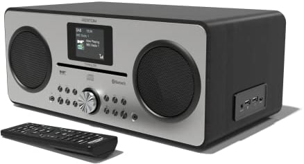 DAB/DAB+ & FM Digital Radio with CD Player | Bluetooth & USB MP3 Player | Premium Sound | Remote Control | Mains Powered | Perfect for the Home or Office | AZATOM Trinity D3 (Black)