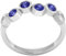 925 Sterling Silber 1.20 ctw Natürlich Tansanit Welle Schaft Stapelbar Ring (61 (19.4))