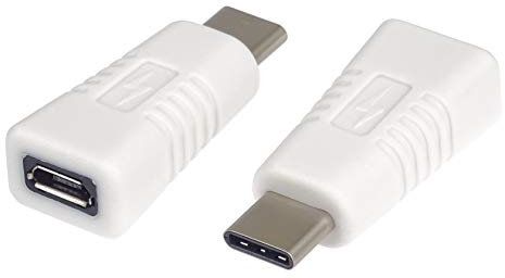 PremiumCord Adaptateur USB 3.2 C vers Micro USB Mâle vers Femelle M/F Blanc